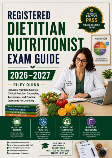 Portada del libro «Registered Dietitian Nutritionist Exam Guide 2026–2027», de RILEY QUINN