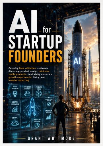 Portada del libro «AI for Startup Founders», de Grant Whitmore