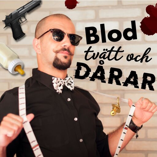 Portada del libro «Blod, tvätt och dårar», de Max Landergård