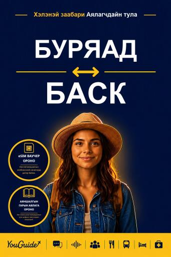 Portada del libro «The Language Guide for Travelers - Buryat to Basque», de YouGuide