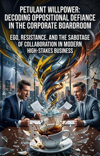 Portada del libro «Petulant Willpower: Decoding Oppositional Defiance in the Corporate Boardroom», de Jon Herrera