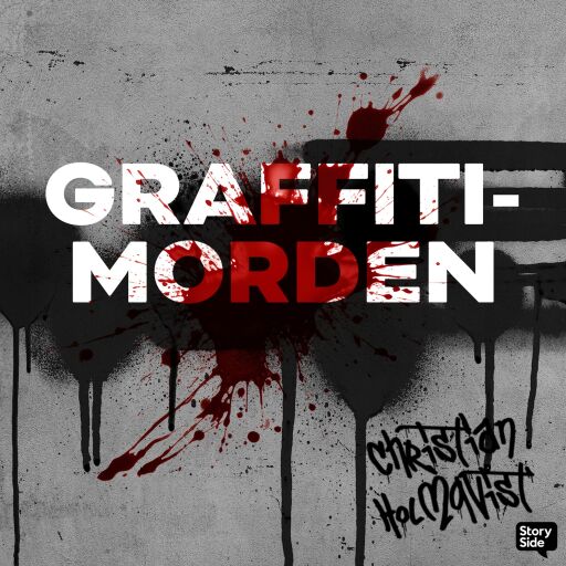 Portada del audiolibro «Graffitimorden», de Christian Holmqvist