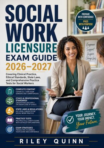 Portada del libro «Social Work Licensure Exam Guide 2026–2027», de RILEY QUINN