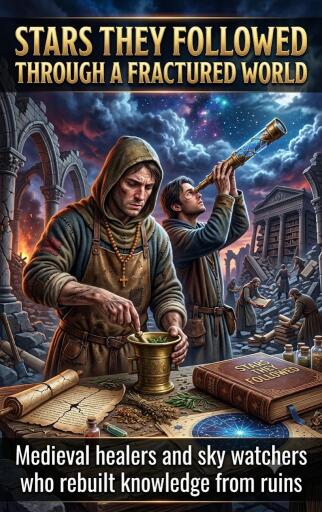 Portada del libro «Stars they followed through a fractured world», de Elias Quinn
