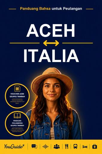Portada del libro «The Language Guide for Travelers - Acehnese to Italian», de YouGuide