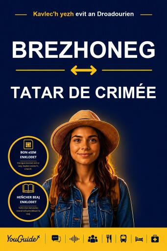 Portada del libro «The Language Guide for Travelers - Breton to Crimean Tatar», de YouGuide