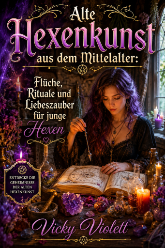 Portada del libro «Alte Hexenkunst aus dem Mittelalter», de Vicky Violett
