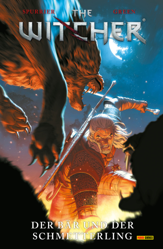 Portada del libro «The Witcher - Der Bär und der Schmetterling», de Simon Spurier