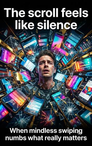 Portada del libro «The scroll feels like silence», de Zoe Anderson