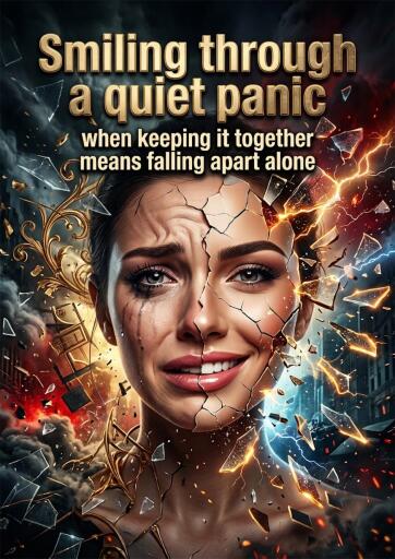 Portada del libro «Smiling through a quiet panic», de Hannah Brooks