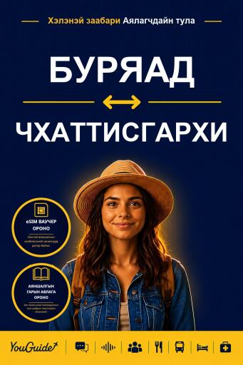 Portada del libro «The Language Guide for Travelers - Buryat to Chhattisgarhi», de YouGuide