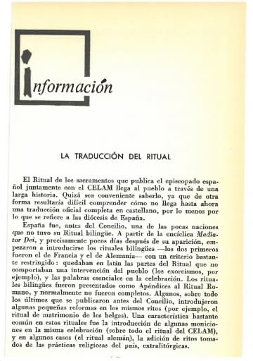 La traducción del ritual