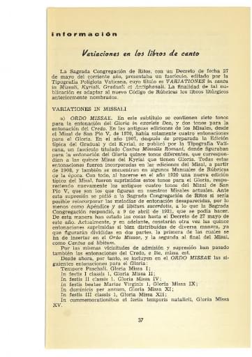 Variaciones en los libros de canto