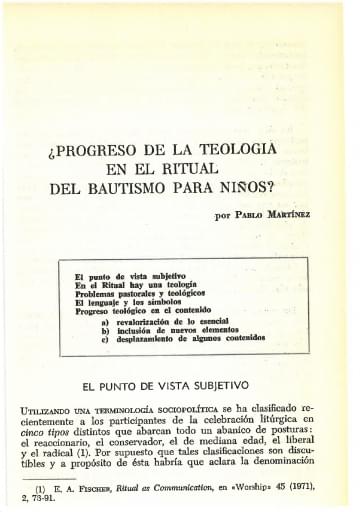¿Progreso de la teología en el ritual del bautismo para niños?