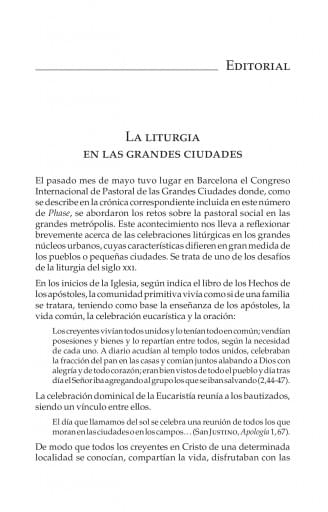 La liturgia en las grandes ciudades (Jose Antonio Goñi)