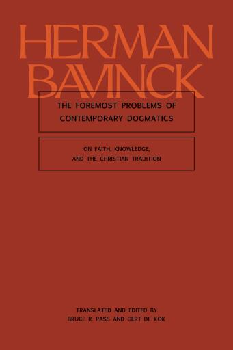 The Foremost Problems of Contemporary Dogmatics