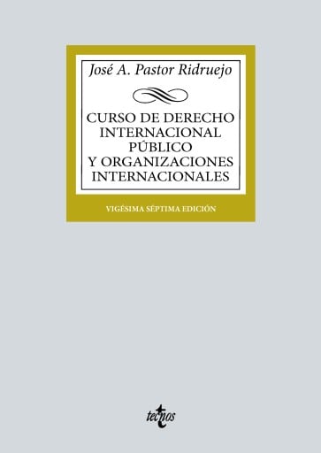 Portada del libro «CURSO DE DERECHO INTERNACIONAL PÚBLICO Y DE ORGANIZACIONES INTERNACIONALES»