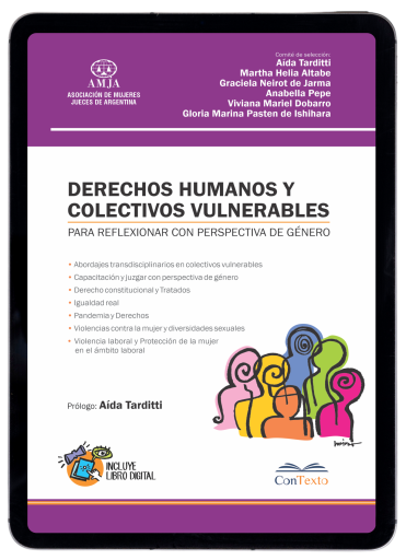 Portada del libro «Derechos Humanos y Colectivos Vulnerables, Para Reflexionar con Perspectiva de Género», de Aída TARDITTI, Martha Helia Altabe