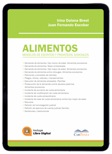 Alimentos, Modelos de escritos y proveídos judiciales
