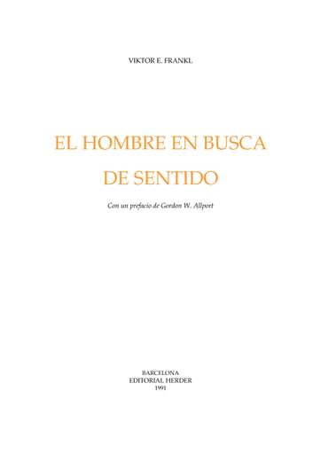 El hombre en busca de sentido