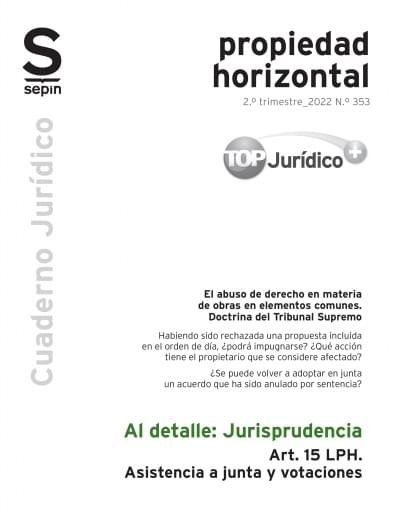 Art. 15 LPH. Asistencia a junta y votaciones