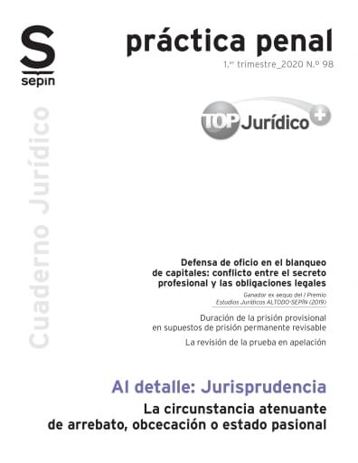 La circunstancia atenuante de arrebato, obcecación o estado pasional
