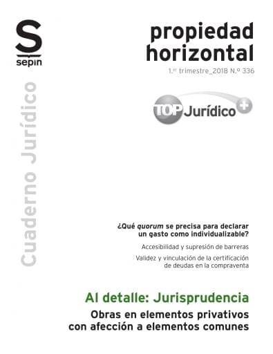 Obras en elementos privativos con afección a elementos comunes