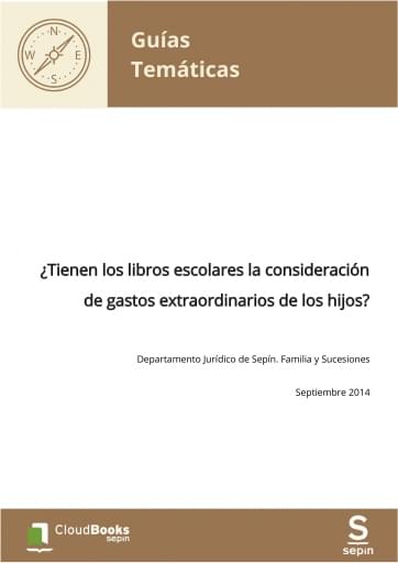 ¿Tienen los libros escolares la consideración de gastos extraordinarios de los hijos?