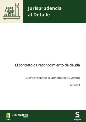 El contrato de reconocimiento de deuda