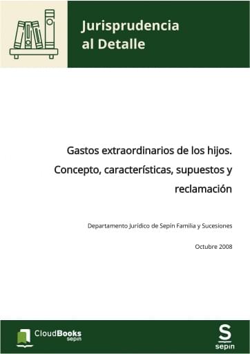Gastos extraordinarios de los hijos. Concepto, características, supuestos y reclamación