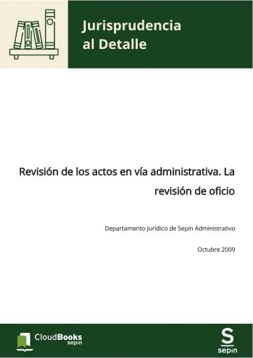 Revisión de los actos en vía administrativa. La revisión de oficio