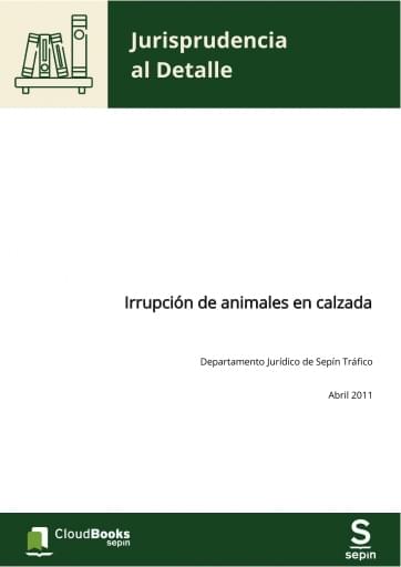Irrupción de animales en calzada