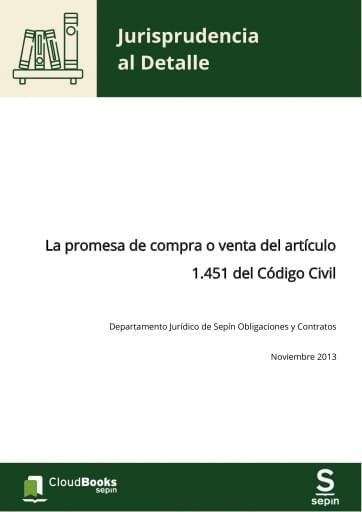 La promesa de compra o venta del artículo 1.451 del Código Civil