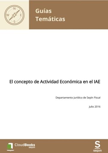 El concepto de Actividad Económica en el IAE