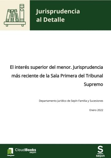 El interés superior del menor. Jurisprudencia más reciente de la Sala Primera del Tribunal Supremo