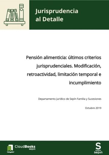 Pensión alimenticia: últimos criterios jurisprudenciales. Modificación, retroactividad, limitación temporal e incumplimiento