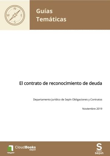 El contrato de reconocimiento de deuda