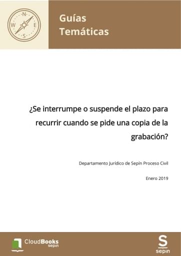 ¿Se interrumpe o suspende el plazo para recurrir cuando se pide una copia de la grabación?