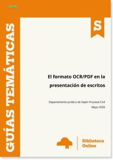 El formato OCR/PDF en la presentación de escritos