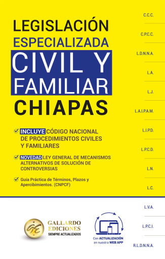 Legislación Especializada Civil y Familiar Chiapas 2026
