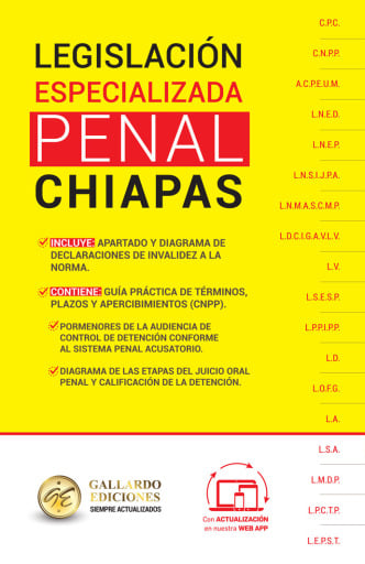 Legislación Especializada Penal Chiapas 2026