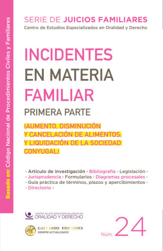 Incidentes en Materia Familiar Primera Parte