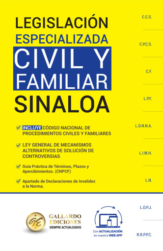 Legislación Especializada Civil y Familiar Sinaloa 2026