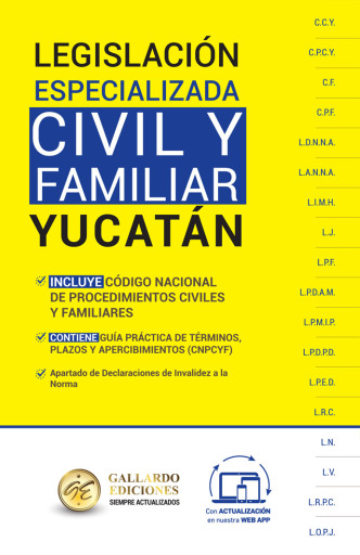 Legislación Especializada Civil y Familiar Yucatán 2026