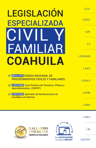 Legislación Especializada Civil y Familiar Coahuila 2026