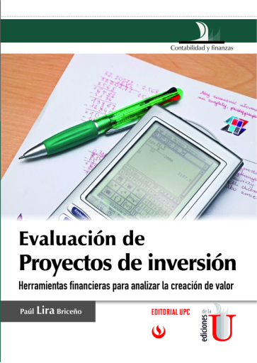 Portada del libro «Evaluación de proyectos de inversión.», de Paúl Lira Briceño