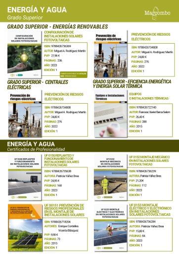 Portada del libro «ENERGÍA Y AGUA - CATÁLOGO MARCOMBO 2025»