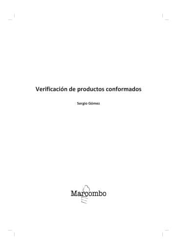 Prof Verificación de productos conformados
