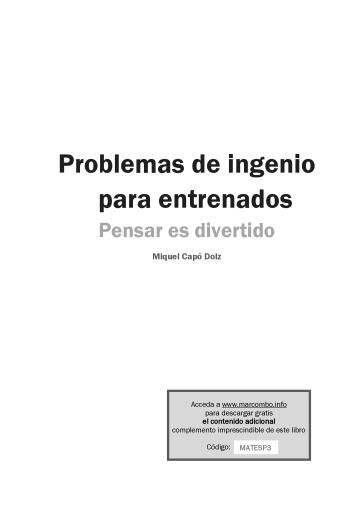Portada del libro «Problemas de ingenio para entrenados»