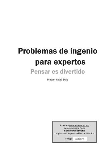 Portada del libro «Problemas de ingenio para expertos»